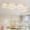 GBLY Deckenlampe LED Deckenleuchte Wohnzimmer: 100cm Wohnzimmerlampe Dimmbar 4-Ringen Modern Schlafzimmerlampe 56W Weiß Deckenbeleuchtung mit Fernbedienung Design für Schlafzimmer Büro Küche