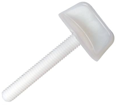 Vis à tête à ailettes avec rondelle (nylon 6.6), résistantes, faciles à utiliser sans tournevis pour assemblage, usage industriel et domestique - M6X10 - Blanc - 40 pièces - Plastic Hardware Store