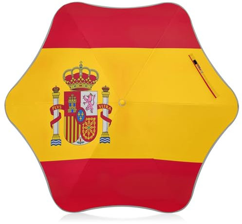 Joitme Paraguas con bandera de España para niñas, fácil de abrir y cerrar, paraguas para niños