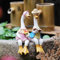 2 Stück Harz Garten Deko, Gartendeko für Draußen Wetterfest, Draußen Niedliches Paar Ente Figuren, Tiere Ornament Gartenfigur Für Außen, Harz Statue Bauernhof Balkon Wohnzimmer Office Deko (B)