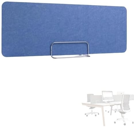 Desktop Trennwand，Akustik-Schreibtisch-Trennwand zum Aufstellen,Schreibtischteiler,Fasermaterial, ausgestattet mit einer beweglichen Edelstahlhalterung, robust und langlebig，für Schule,Büro(A,40cm*60c