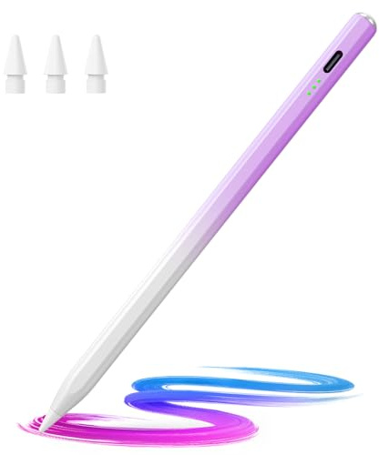 Stylus Pen for iPad - 2018-2026 2X Fast Charging,Palm Rejection | Tilt Sensitivity,for iPad 11/10/9/8/7/6th Gen, Air 5/4/3/M4/M3/M2, Pro 13/12.9/11/M4,Mini 5-7th,Gradient Purple