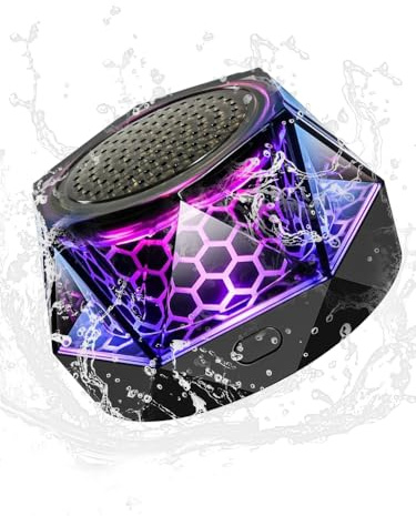 Portable Bluetooth Speaker with Lights, big audio and punchy bass,24-Hour Playtime,Portable Stereo Sync TWS,IPX7 Waterproof,Magnetic Bluetooth Speaker for for Home/Party/Outdoor/Beach/Gift Ideas