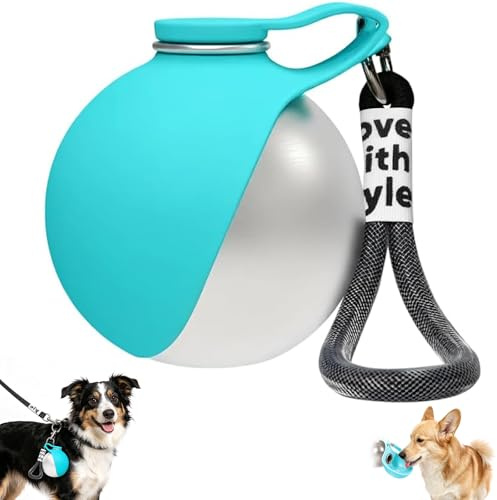 2 in 1 Portable Dog Water Bottle, 10oz/285ml Leak-Proof Pet Drink Dispenser | Foldable Silicone Bowl & Stainless Steel Dog Travel Water Bottle,10oz/285ml Leak-Proof Pet Drink Dispenser for Walks & Hiking