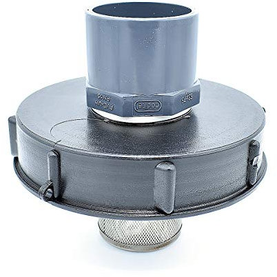 Couvercle 15cm pour cuve 1000L avec entrée PVC 63/75 et filtre 2 pouces