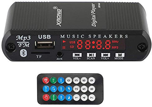 Bluetooth Audio Receiver FM Radio,MP3 Digital Player,LED Digital Display,SD Card/USB Playback 3.5mm Audio Output