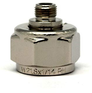 CO2 Adapter für Druckminderer von Einweg M11x1 auf Mehrwegflasche W 21.8 x 1/14