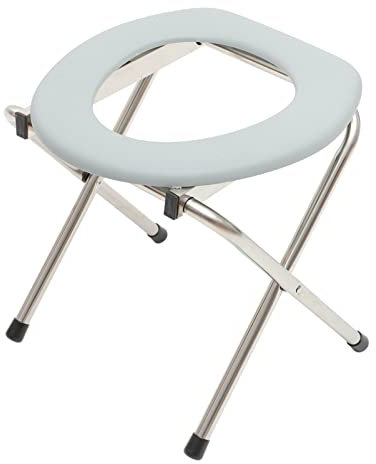 1 Pc Toilettes Pliantes Camping Siège Chaise Pot Portable Siège De Toilette Portatif Toilettes De Camp Hautes Portables Chaise De Toilette Acier Inoxydable Aîné Le Pot Extérieur