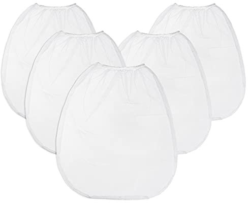 sourcing map 250 Micron Paint Screen Bag Fine Mesh Strainer with Elastic Opening for 1 Gallon Buckets 5Pcs