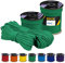 EDCX 4 mm Polyester Paracord 550 25+ Farben (15, 30 und 50 m) – Typ III, 100% Nylonseil, 7 Litzen Seil, 4mm Nylonseil in vielen Farben | Solid Colors (Green Meadow, 15 m)