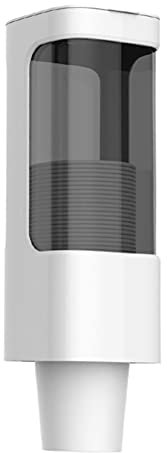 SMELEYOU Dispenser per bicchieri monouso, Portabicchieri in carta a strappo per montaggio a parete, Portabicchieri antipolvere salvaspazio Perfetto per bicchieri di plastica in carta, Bianco