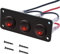 RUNCCI-YUN 12V pannello interruttore,Pulsante Interruttore Rotondo,12-24V 3 Gruppi Pannello interruttori a levetta LED,Pannello Interruttori a Bilanciere per Auto, Barca, Camion (Rosso)