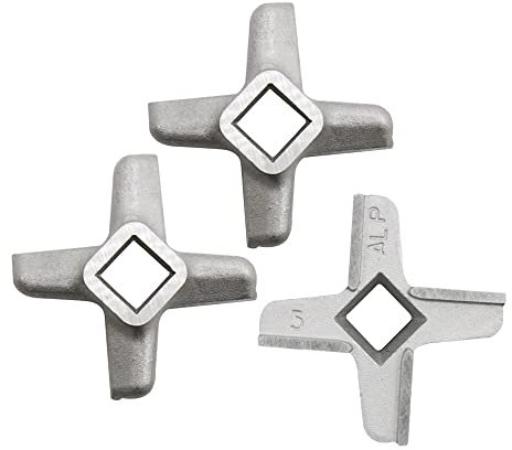 Werkzeugzubehör 3pcs Fleisch Mincer Messer # 5 Fleisch Mincer Blade 620 949 Ersatzteile mit Bosch kompatibel MUM45 46 MUM52 54 MFW15 25 45 Kompatibel mit Philips HR27 77 Kompatibel mit Siemens