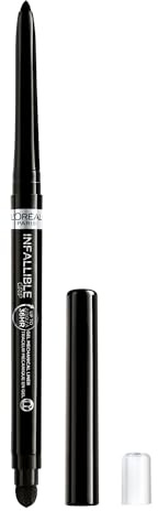L'Oreal Paris Infallible Grip Mechanical Gel Eyeliner Pencil, Smudge-Resistant, Waterproof Eye Makeup with Up to 36HR Wear, Intense Black, 0.01 Oz