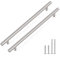 PinLin 5 Pack Brushed Nickel Kitchen Door Handles - 192mm Hole Spacing, Silver Stainless Steel Cabinet T Bar Handles