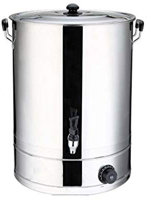 Edelstahl Catering Heißwasser-/Teeurne | Durchlauferhitzer, Boiler und | Geeignet für den gewerblichen/Bürogebrauch | Doppelwandig isoliert (Farbe : Silber, Größe : 30L) (Silber 20