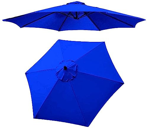 Toile De Rechange Pour Parasol Octogonal Bâche, Pour 6 Baleines, 8 Baleines 10 Pieds/3.0 M 9 Pieds/2,70 M 6,5 Pieds/2.0 M, Tissu De Rechange Pour Parasol,(Auvent Uniquement)(Color:Navy blue,Size:6ribs