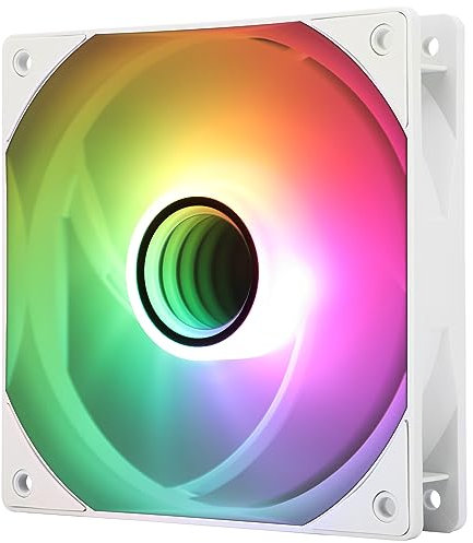 Thermalright TL-C12W-S V3 - Ventilador de CPU ARGB de 120 mm, 1500 rpm, color blanco, ventilador silencioso para PC PWM de 4 pines, para ventilador de CPU de almacenamiento S-FDB, con efecto de luz de