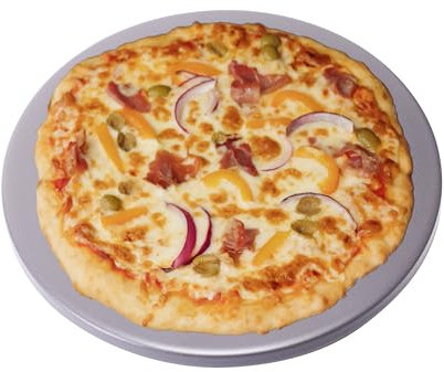 Old Stone Pizza-Küche, glasierter runder Pizzastein für Ofen und Grill, 35,6 cm