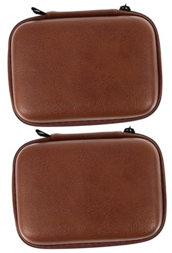 OSALADI 2pcs Quality Zipper Pu Storage Bag Headphone Bag for Electronics Compact Water-resistant for Men Women Accessories