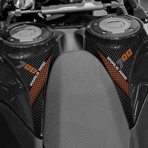 Adhesivo resinado para depósito efecto 3D para moto compatible con Yamaha TENERE 700 WORLD RAID (Midnight Black)