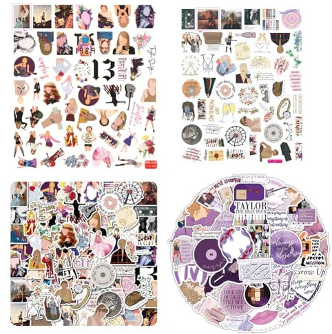 253 Stück Sänger Sticker Set,Sängerin Idol Graffiti Aufkleber,Wasserdicht Country Sänger Stickers,Trendiges Vinyl Laptop Koffer Motorrad Auto Fahrrad Aufkleber,Geschenk für Jugendliche Erwachsene