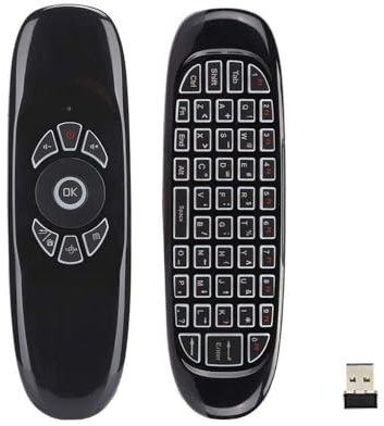 BIFANS Fly Air Mouse Multifunctional Remote for KODI Android Box HTPC IPTV PC Xbox,Mini Wireless Remote Control with Keyboard and 7 Color Backlit
