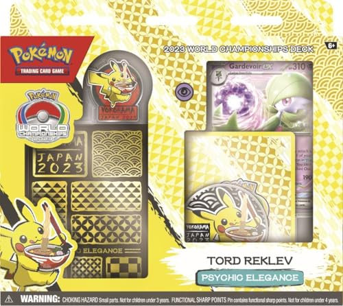 HEART FOR CARDS Pokeman 2023 Championship Deck Mazo Completo de un Semifinalista del Campeonato Mundial Listo para Jugar INGLÉS + Protección Heartforcards® (Psychic Elegance)