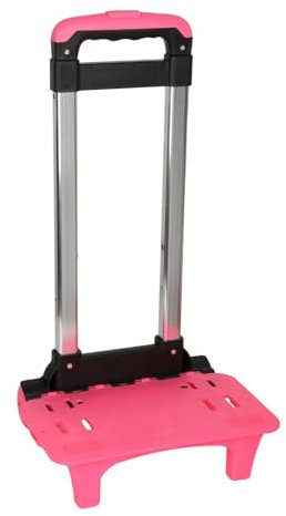 harayaa Carrello per Zaino con Carrello a Mano, Carrello per Zaino, Portatile, Asta telescopica Pieghevole, Rosa, Carrello con Ruote per Ragazza per Bambini