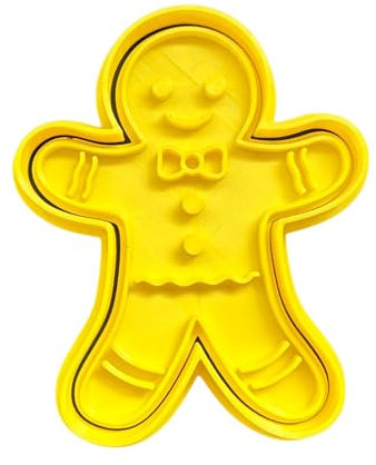 The Cookie Cutter Hub Gingerbread Man Cookie Cutter and Matching Embosser for Cookies Biscuits Clay Baking Decoration