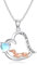 ROMANTICWORK Dackel Hund Kette 925 Sterling Silber Dackel Mondstein Anhänger Halskette Dackel Hund Schmuck Geschenke für Damen Mädchen Dackel Liebhaber