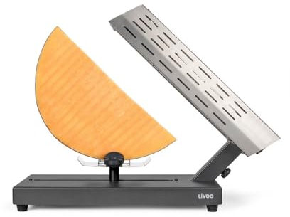 Livoo - Appareil à raclette traditionnel DOC314 – demi-meule, 6/8 personnes, 600W