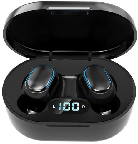 PIAAUORRS Bluetooth Kopfhörer, Kopfhörer Kabellos Bluetooth 5.3 In Ear Ohrhörer mit LED-Anzeige, HiFi Stereo, Built-in Mic, IPX7 Wasserdicht Ohrhörer Sport