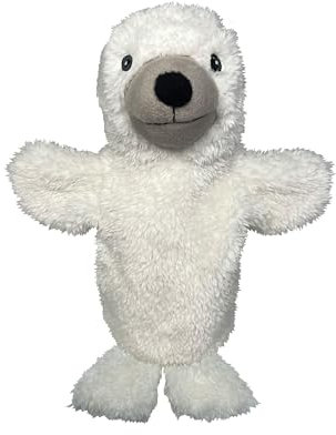 EcoBuddiez Hand Puppet - Harfenrobbe von Deluxebase. Robbe Plüsch Handpuppen für Kinder. Eco-Friendly Tier Spielzeug Puppe für Pretend Play und Kinder Geschenke.