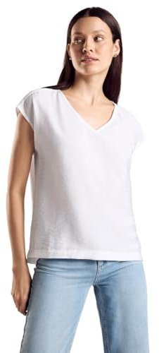 Street One Damen T-Shirt mit V-Ausschnitt