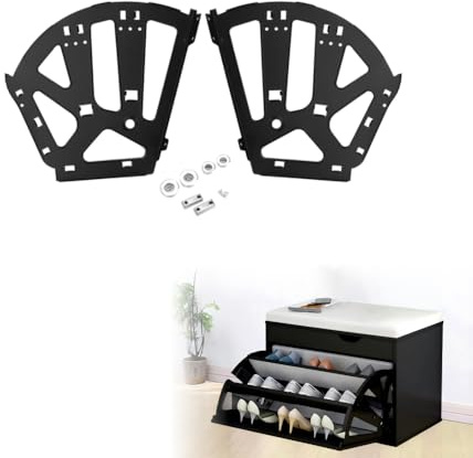 Schuhschrank Scharnier 3 Schichten Schuhschrank Flip Frame Schuhregal Scharniere Drehbeschlag Schuh Schublade Flip Rack 2 Stück - Schließ-Mechanismus für Schubladen & Türen