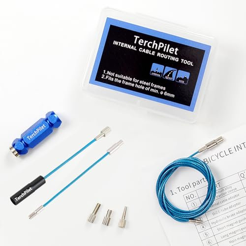 Bike Internal Cable Routing Tool Kit - Effortless Internal Cable Routing - Work with 4-5.5mm Cable Housing, Hydraulic Hose and DI2 E-Tube (Not for SD300 Wire)