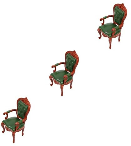 ibasenice 3st Puppenstubenstuhl Mini-stuhlmöbel Mini-hausmöbel Dekorativer Miniaturstuhl Entzückender Miniaturstuhl Stuhlornament Puppenhaus Sofa Stuhl Puppenhaus-miniaturmöbel PVC