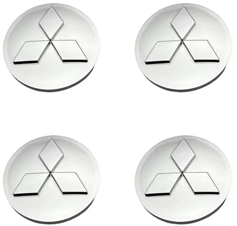 LIUBYEW 4 Stück Nabendeckel Zubehör für Mitsubishi Colt Z30 2004-2012 60MM,Radnabenabdeckung Felgen Center Nabendeckel Hitzebeständiger Radnaben Mitteldeckel Wasserdicht Radnabendeckel