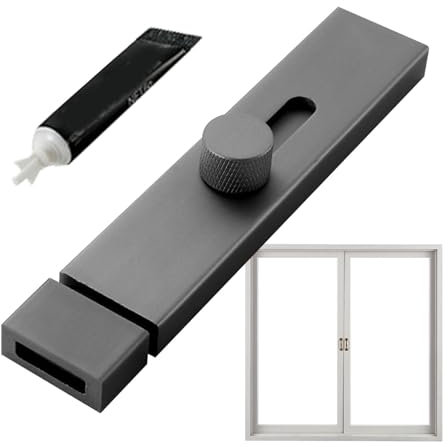 Qumiuu Riegelschlösser für Innentüren, Schiebetürriegel,Selbstklebende Türriegel aus Aluminiumlegierung, Schiebetürschlösser - Vielseitiger Schieberiegel, Türschloss, Türriegel für Türen, Schubladen,