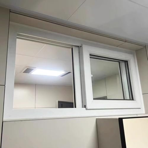 Ventana de aluminio para baño y garaje, ventana de granero resistente (93 x 50 cm)