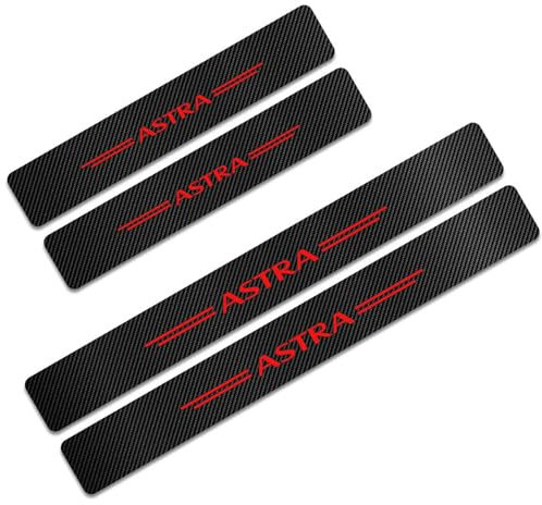 4 Stücke Auto Türschweller für Opel Astra H GTC (Facelift 2007) 2008-2010, Auto Einstiegsleisten Schutzfolie Einstiegsleiste aus Kohlefaser Aufkleber Schutz Scuff Protector Geeignet