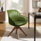 Zouron Chaise de Salle à Manger avec Pieds en Bois (Simili Cuir),Chaise pivotante, Chaise de Cuisine, Chaise de Salon avec accoudoirs, Chaise de Bureau à Domicile, Vert