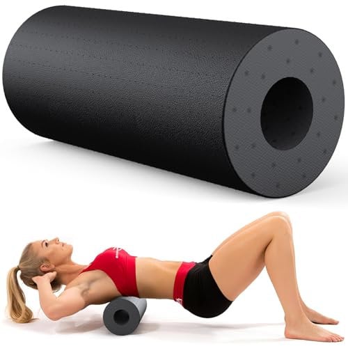 SURFOU Rouleau de Massage 29 x 15 cm, Foam Roller Léger 130 g pour Dos, Jambes, Trigger Points, Idéal pour Pilates, Yoga, Fitness et Récupération Musculaire