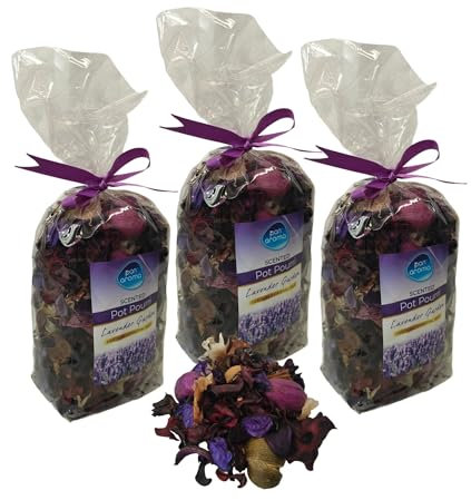 3 Bags of Lavender pot pourri - scented home botanicals - fresh floral scent - decorative home fragrance pot pourri - 180g bag
