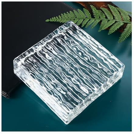ZNQNDSR Brique De Verre Rectangulaire Haute Transparence pour Rénovation De Salle De Bain Moderne, Cloisons De Salon(1PCS)
