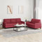 Snsowed 2-TLG. Sofagarnitur mit Kissen Weinrot Kunstleder, Sofa Mit Relaxfunktion, Couchgarnitur, Wohnzimmer Sofa, Couch, Sofa Set 3201381