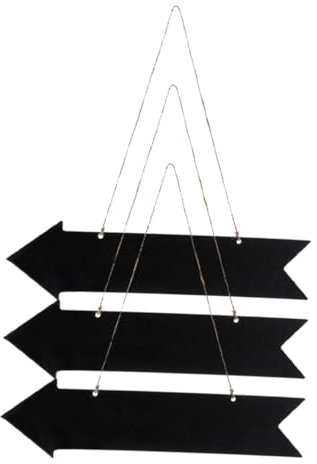 Garneck 3Pièces Panneaux Suspendus avec Flèches Ardoise pour Décoration Murale Tableau de Messages pour Mariages et Maison