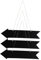 Garneck 3Pièces Panneaux Suspendus avec Flèches Ardoise pour Décoration Murale Tableau de Messages pour Mariages et Maison