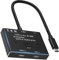 Conmutador bidireccional tipo C 8K de 10 Gbps con pantalla USB C para uso en oficina y entretenimiento